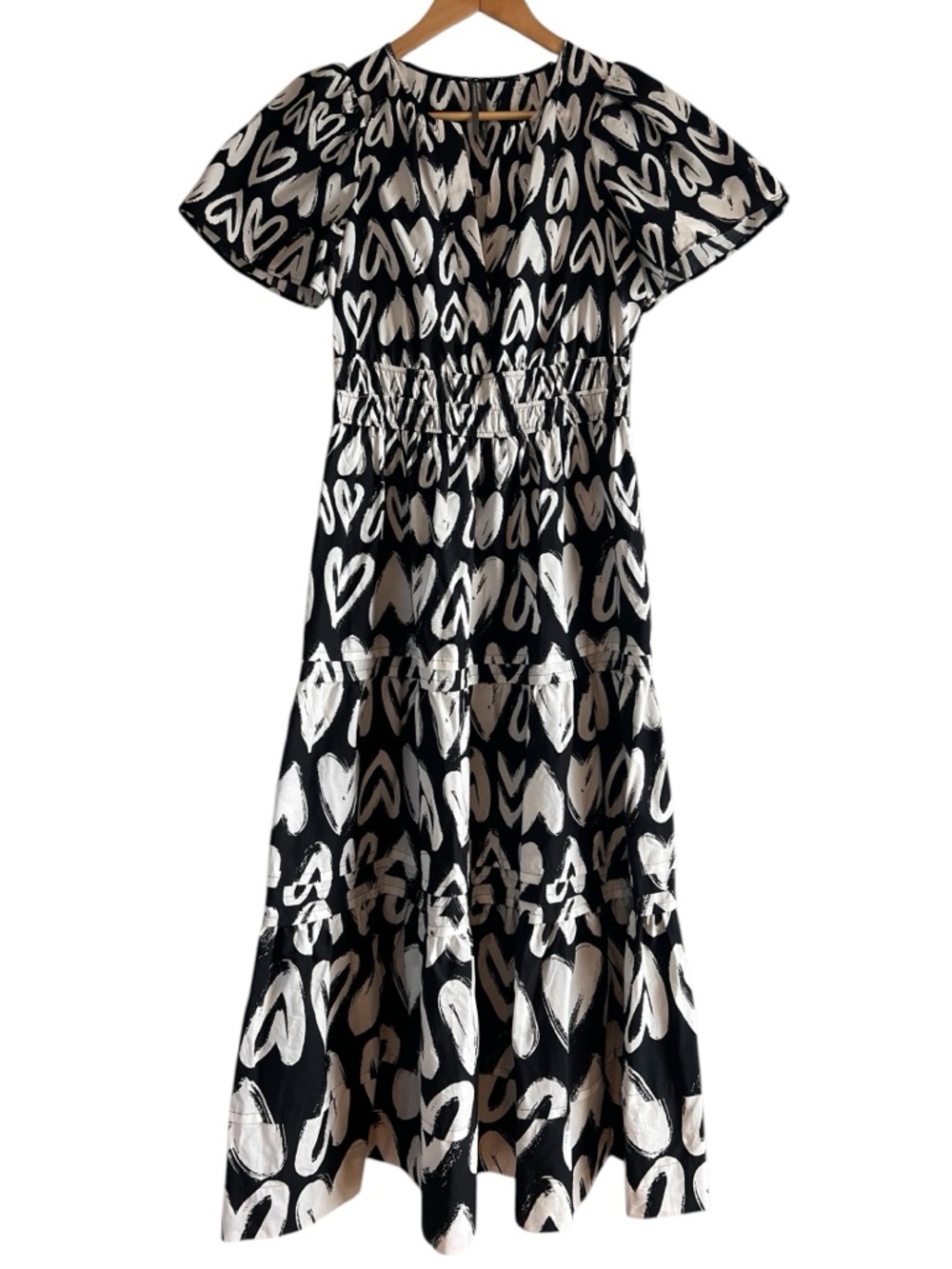 Anthropologie Somerset maxi dress in heart print size size S excellent condition - Picture 3 of 14
